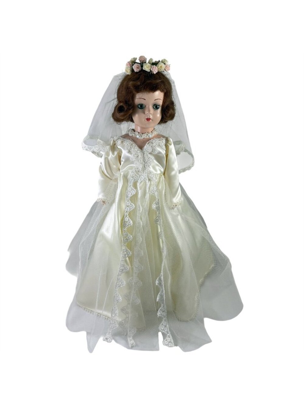 Sweet Sue Bride Doll Walker American Character 18 Inch Vintage 1950s Auburn Hair